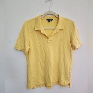Lauren Ralph Lauren Yellow Short Sleeve Tee Classic Design Medium
